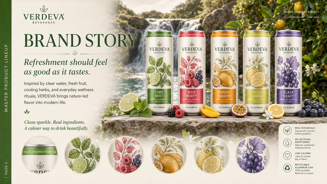 Verdeva catalog page 5 — Brand Story